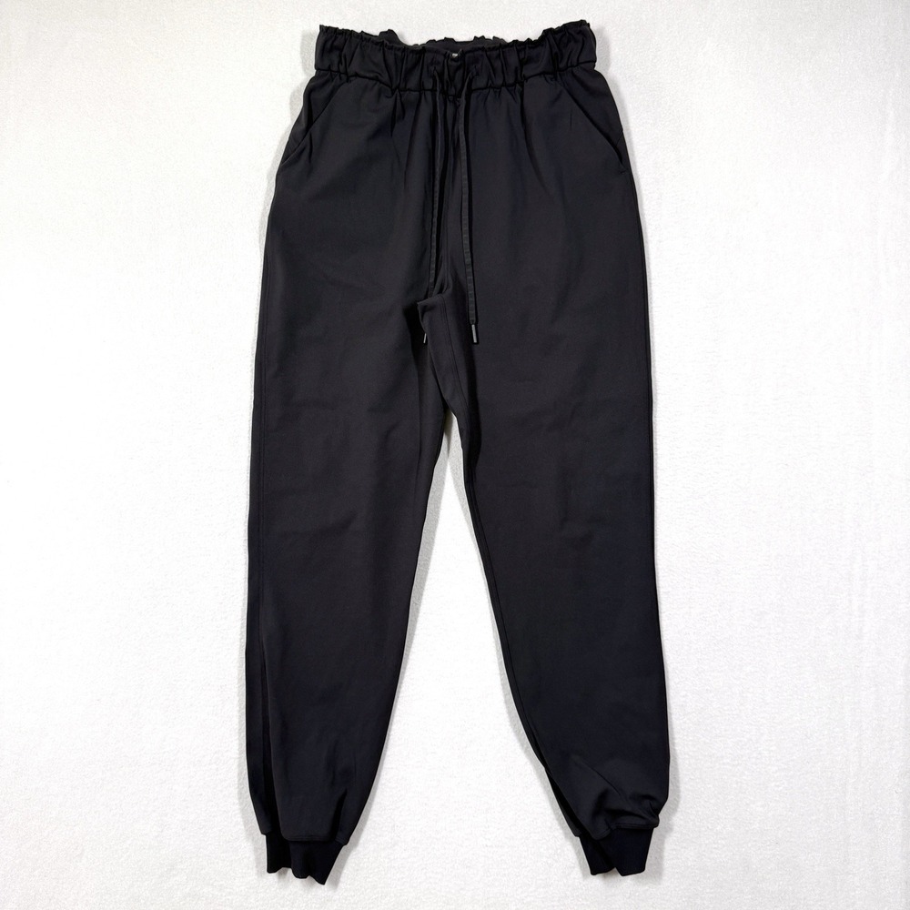 Lululemon Pants Womens 6 Stretch High Rise Jogger Athleisure Gym Yoga Black - Picture 1 of 12